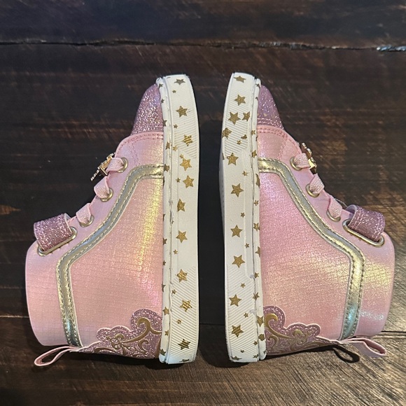 NWOT - Toddler Disney Pink Glitter Princess Sneakers - Picture 6 of 7